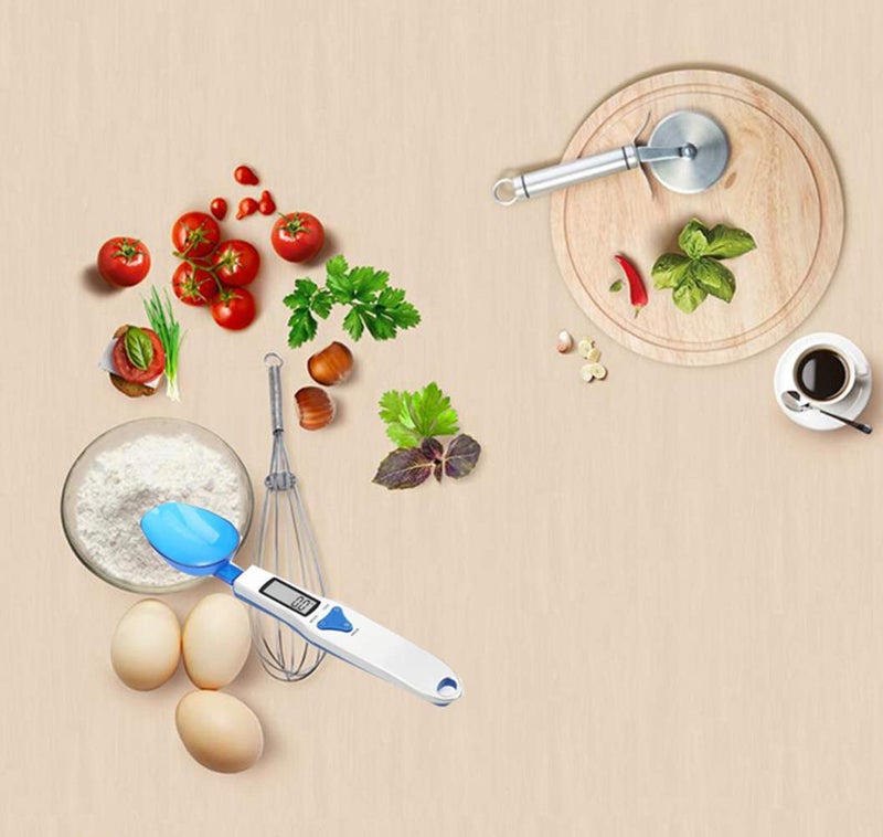 Meichoon Kitchen Scale Digital Food Scale with 3 Measuring Spoons Weighing and Dry Liquid Ingredient Milk Tea Flour Spices Medicine 1.1lb/500g (0.1g) Portable LCD Display Milligram Scale - Image 2
